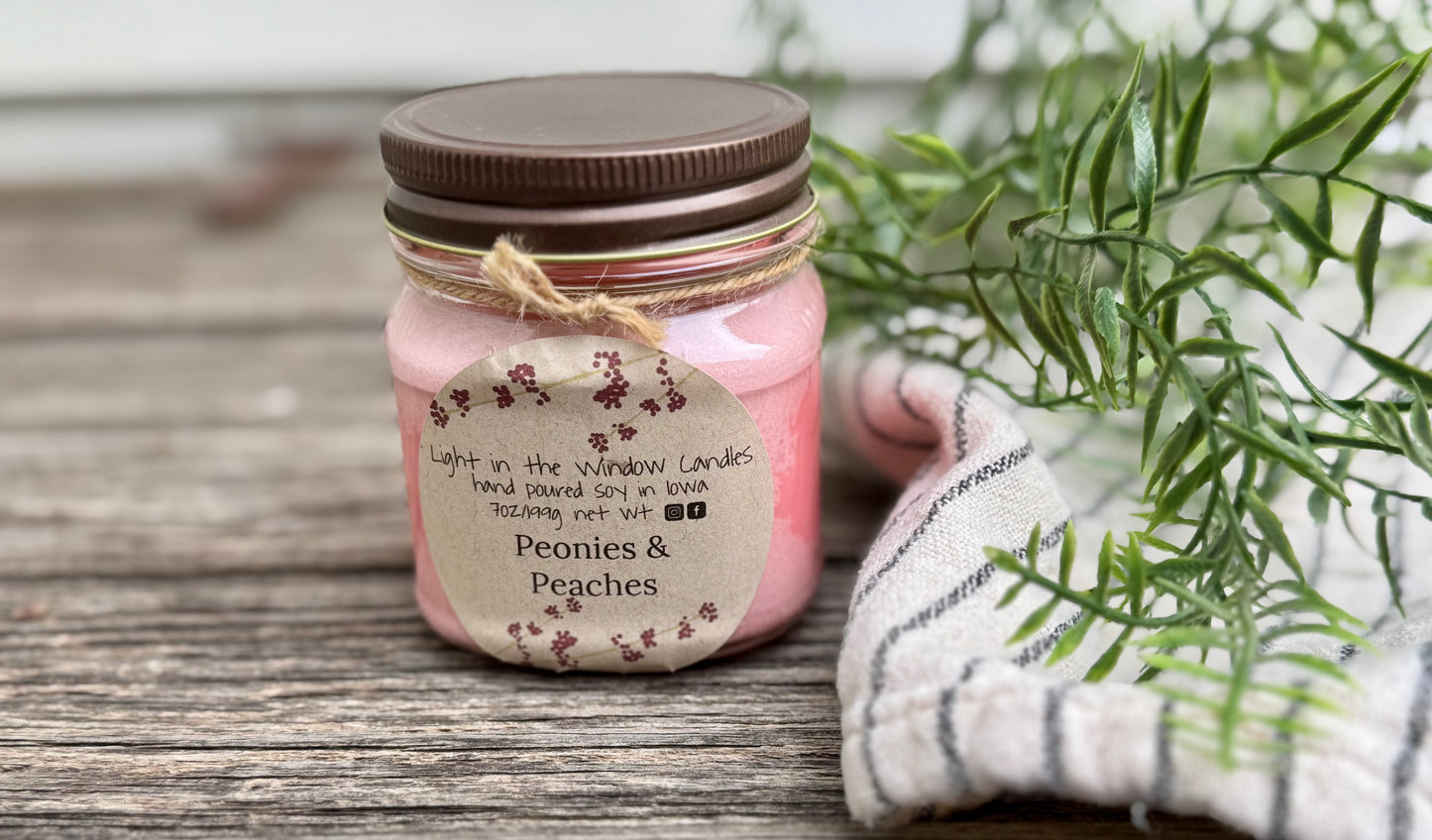 Peonies & Peaches 8oz Candle