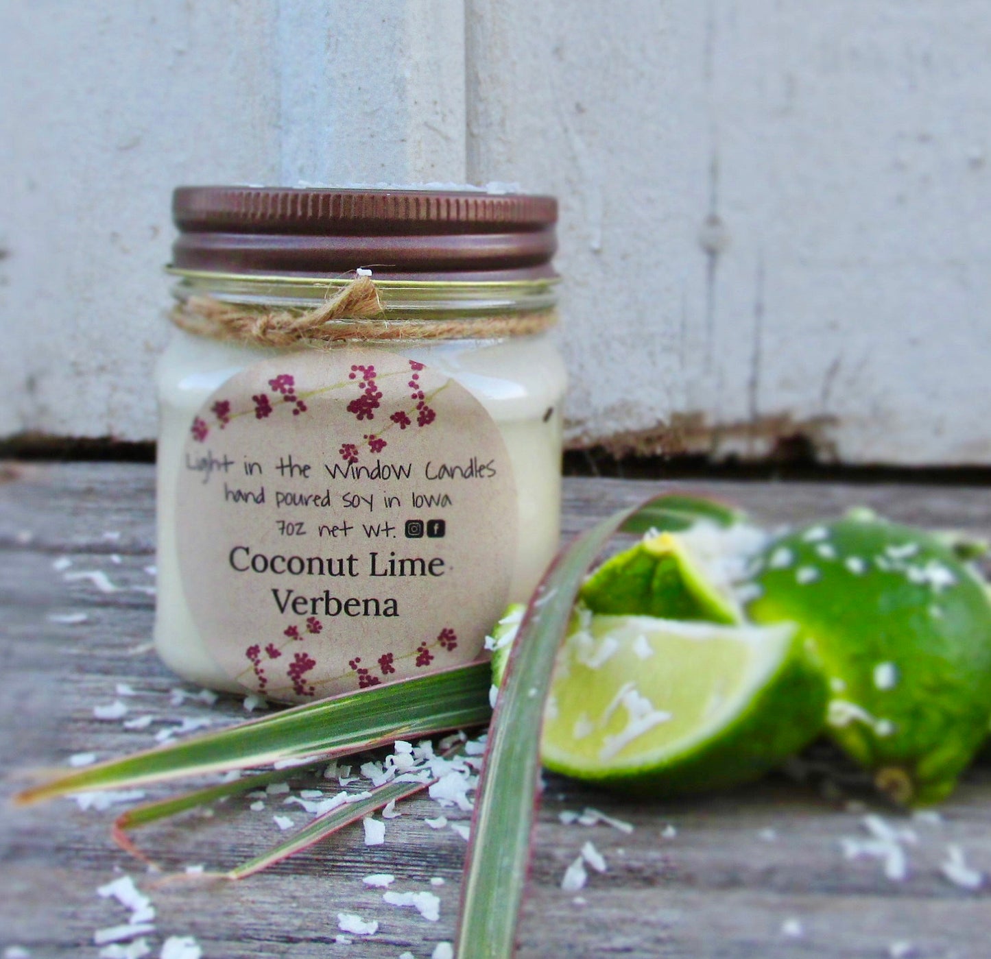 Coconut Lime Verbena 8oz Candle