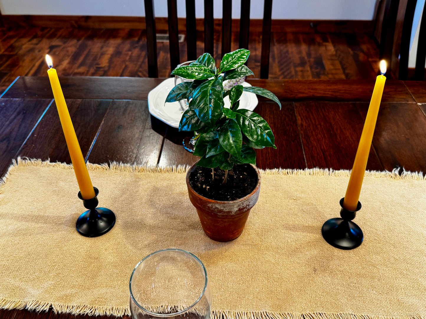 Beeswax Taper Candles-2 count