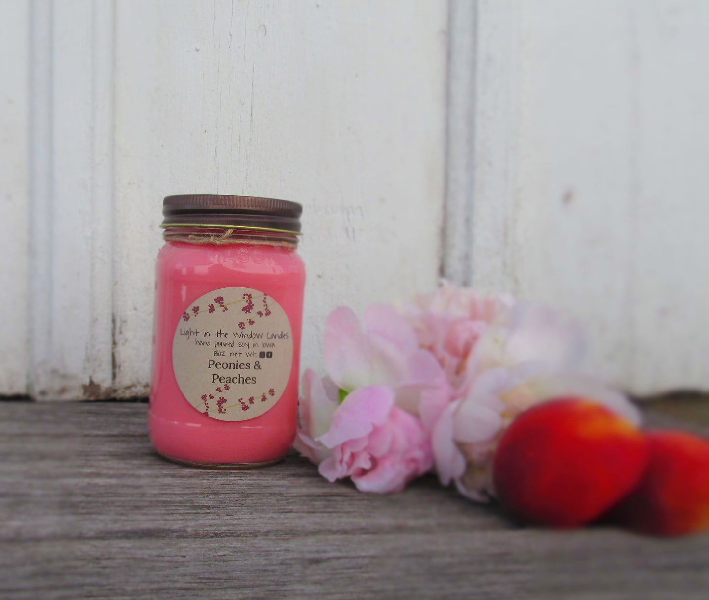 Peonies & Peaches 16oz Candle