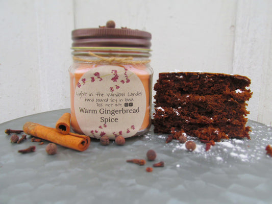 Warm Gingerbread Spice 8oz Candle