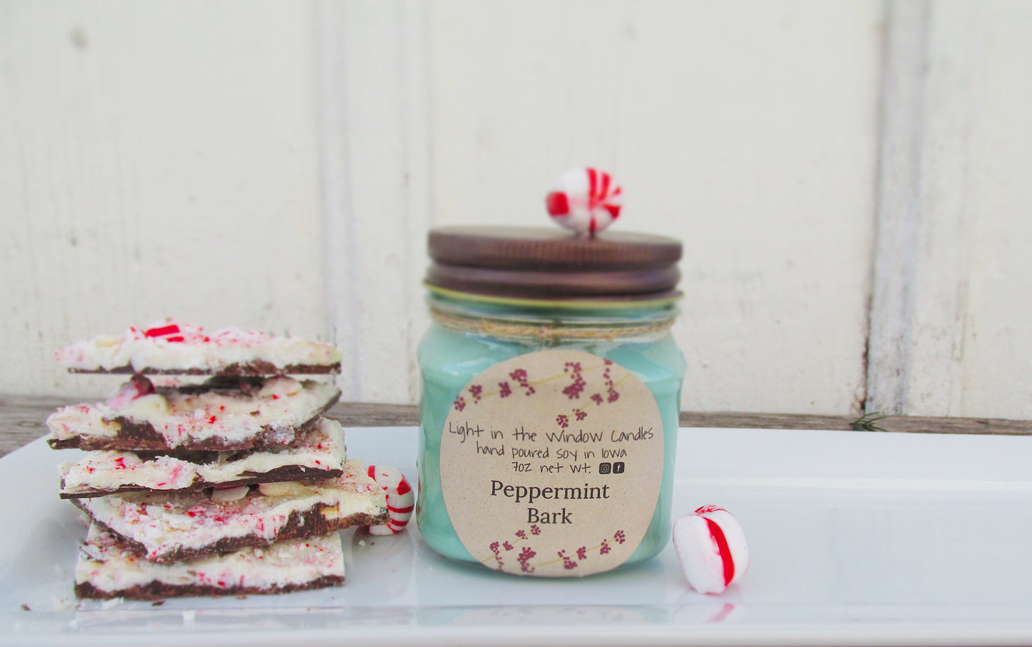 Peppermint Bark 8oz Candle